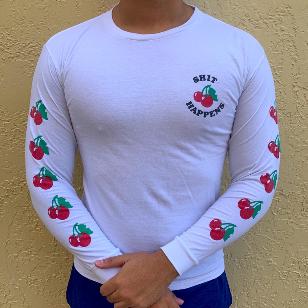 Sh** happens shirt. Very comfortable and fits well